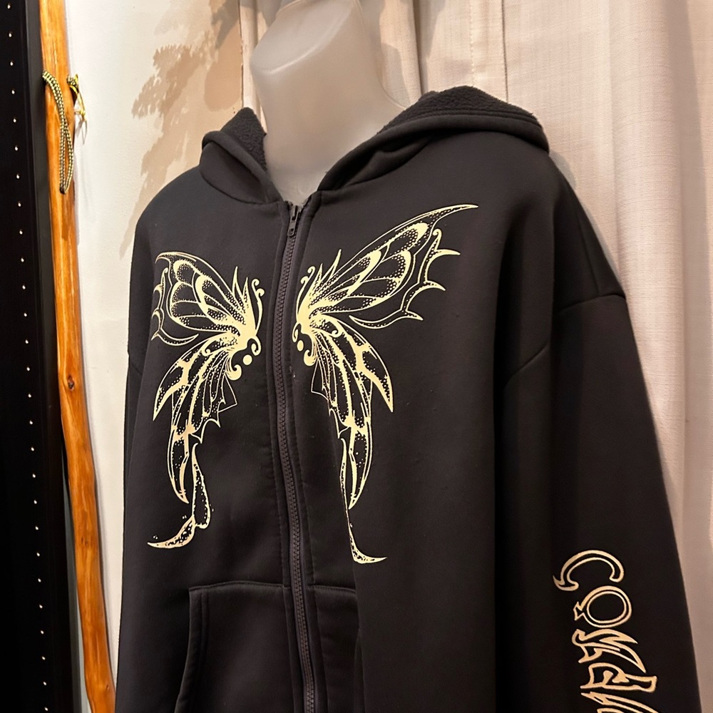 Butterfly Print Zip Up